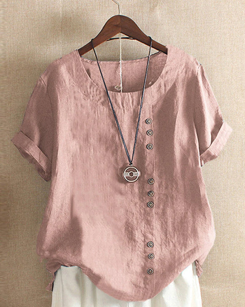 Beatrice | Effortless Chic Blouse with Button Accents