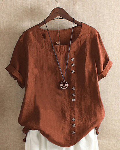 Beatrice | Effortless Chic Blouse with Button Accents