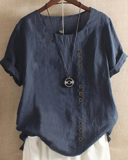 Beatrice | Effortless Chic Blouse with Button Accents