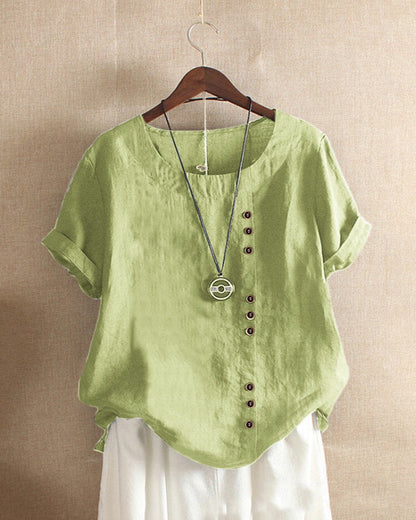Beatrice | Effortless Chic Blouse with Button Accents
