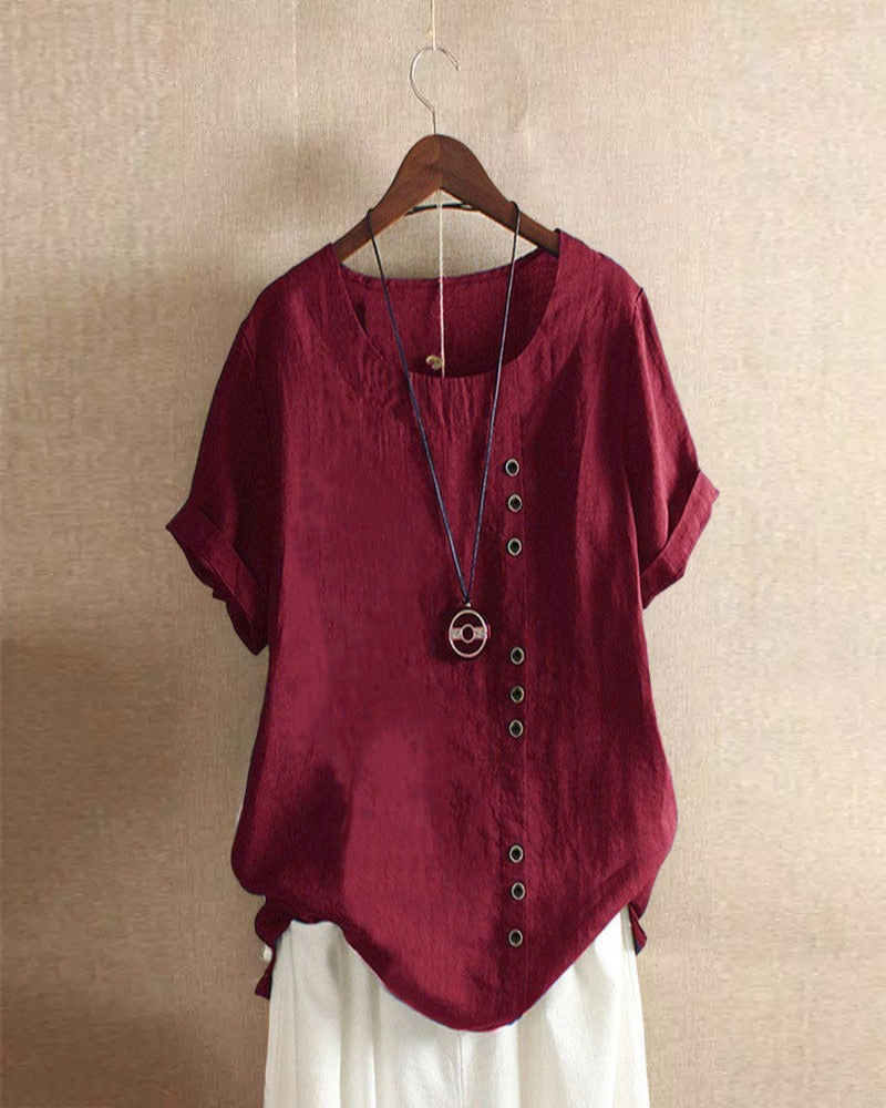 Beatrice | Effortless Chic Blouse with Button Accents