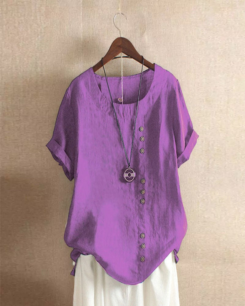 Beatrice | Effortless Chic Blouse with Button Accents