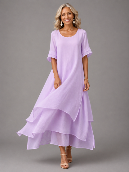 Aurelia | Effortless Ruffle Maxi Dress in Coastal Luxe