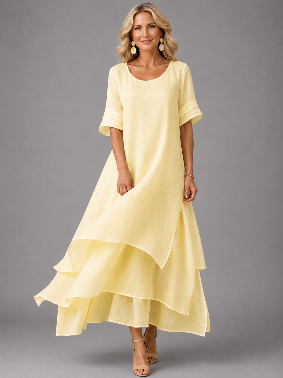 Aurelia | Effortless Ruffle Maxi Dress in Coastal Luxe