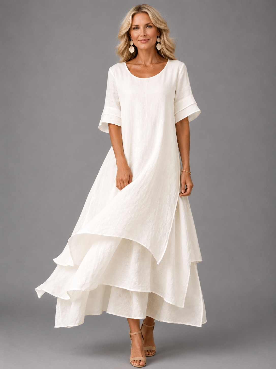 Aurelia | Effortless Ruffle Maxi Dress in Coastal Luxe