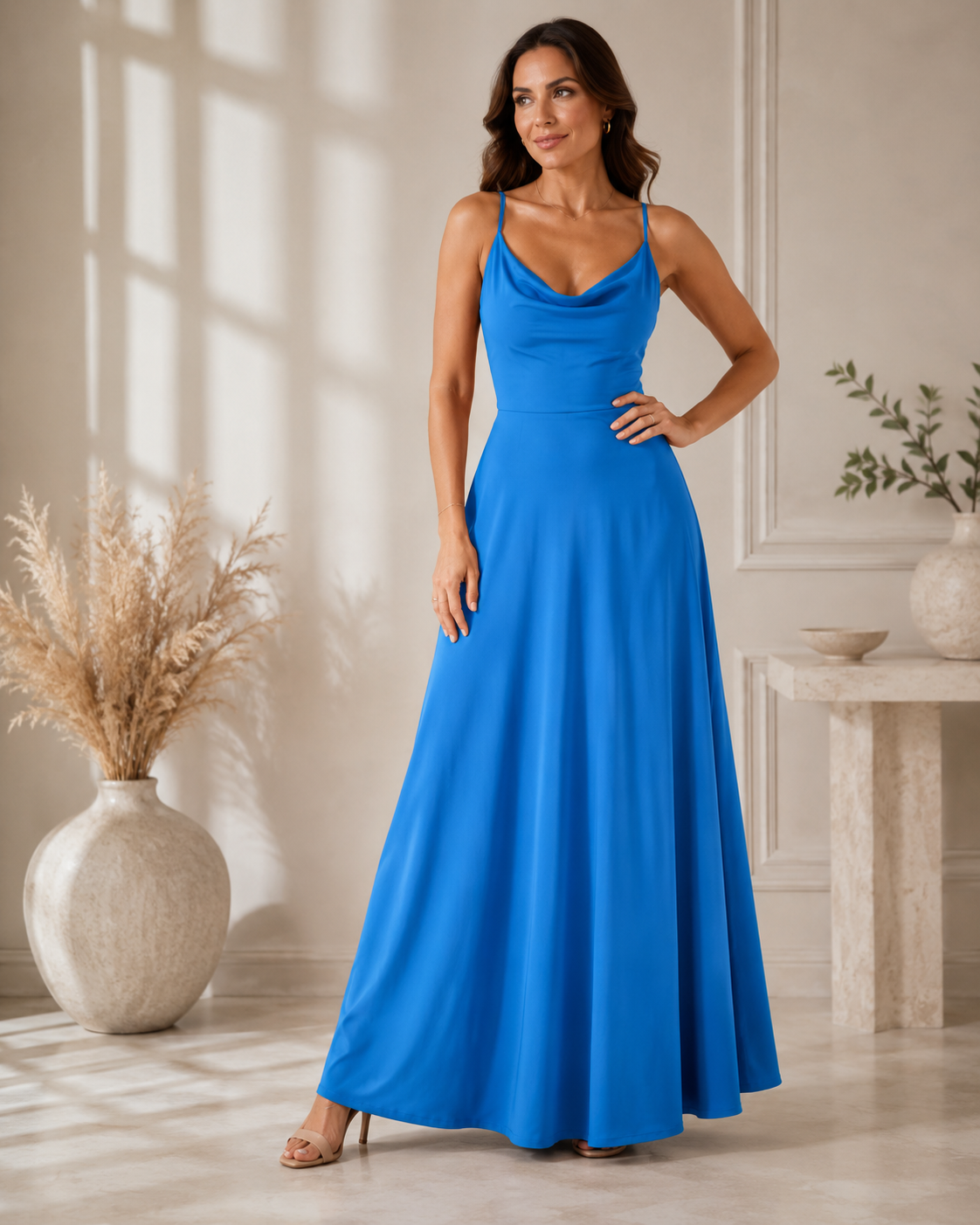Sybil | Cowl Neck Maxi Dress
