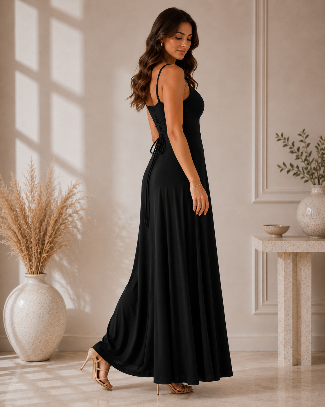 Sybil | Cowl Neck Maxi Dress