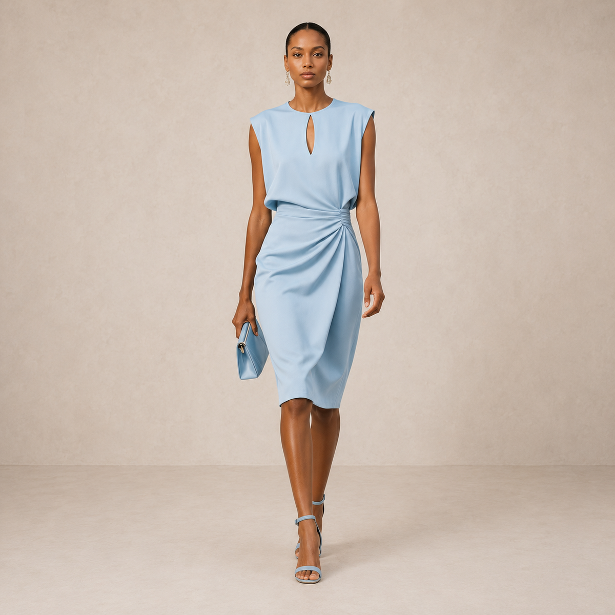 Averil | Draped Midi Dress