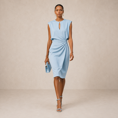 Averil | Draped Midi Dress