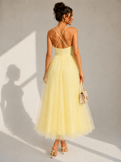 Ines | Cinched Waist Midi Dress