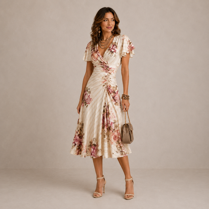 Freya | Pleated Midi Dress