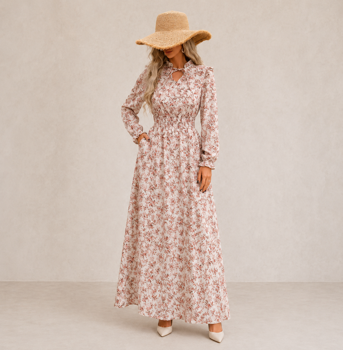 Nesta | Long Sleeve Maxi Dress