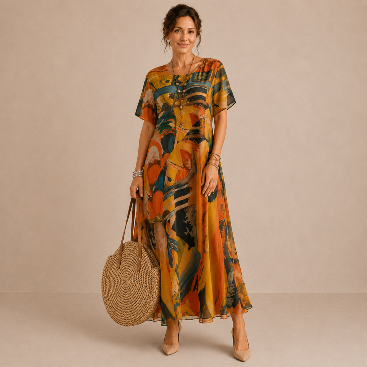 Guinevere | Chiffon Midi Dress