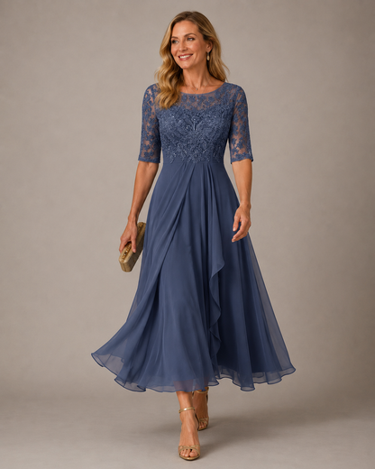 Cressida | Elegant lace midi dress for timeless style