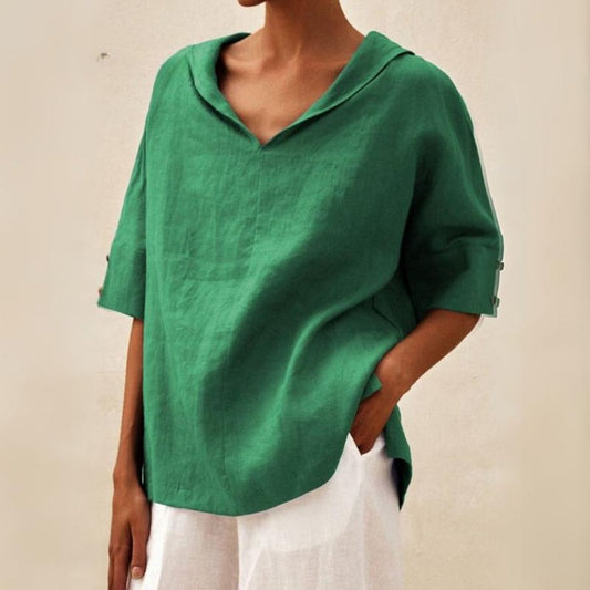 Clara | Effortlessly Chic Relaxed V-Neck Top