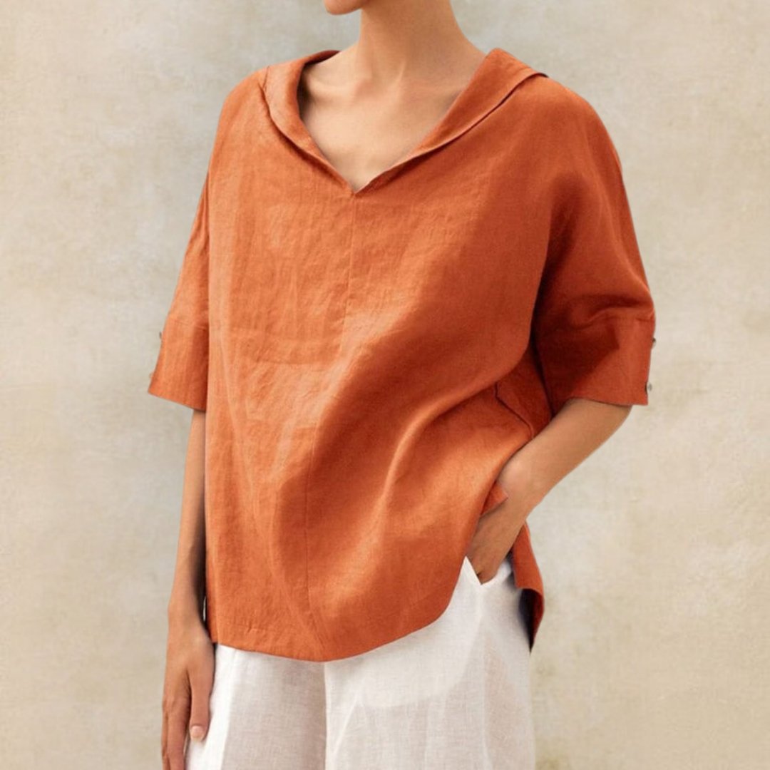 Clara | Effortlessly Chic Relaxed V-Neck Top