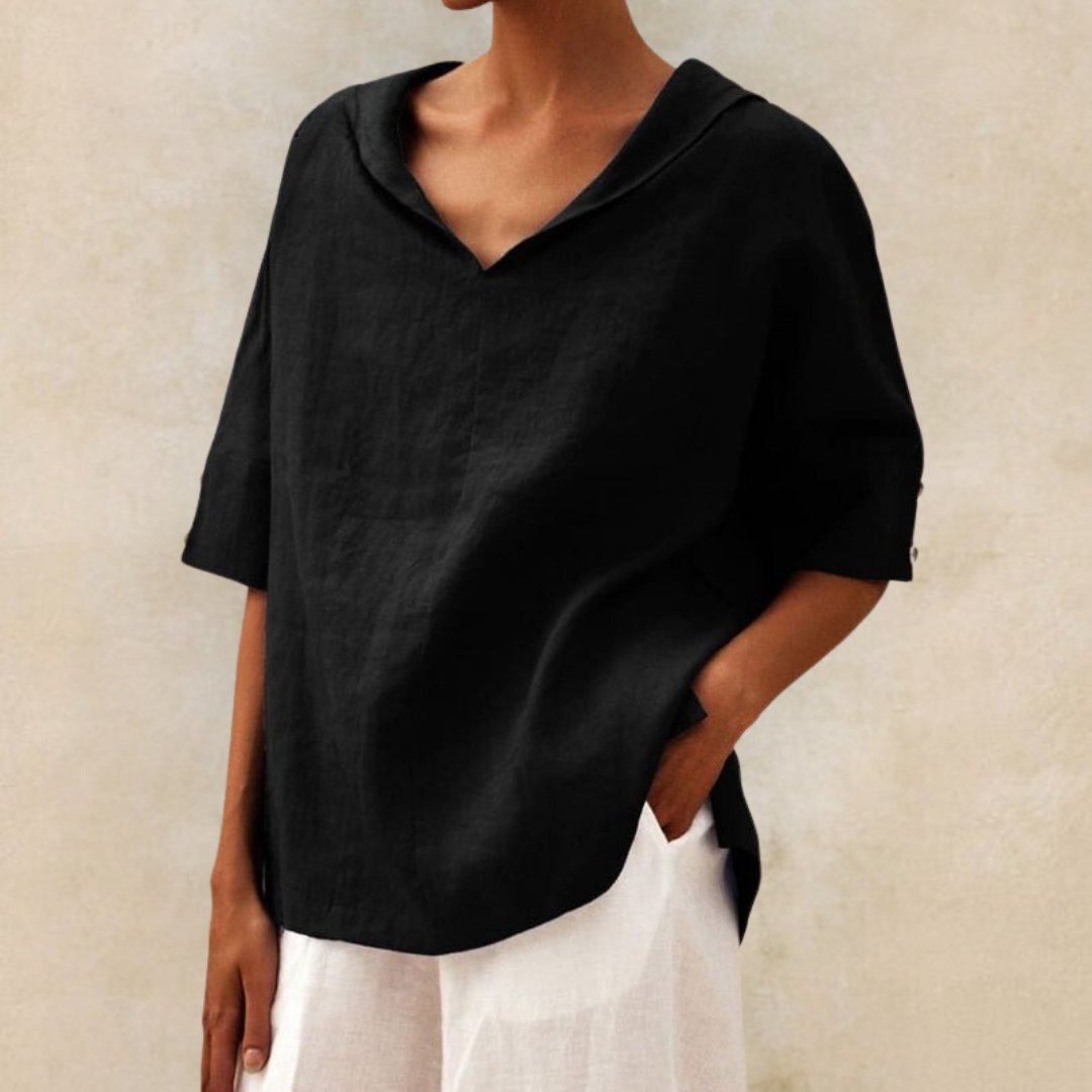 Clara | Effortlessly Chic Relaxed V-Neck Top