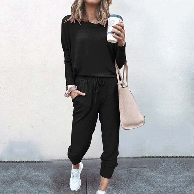 Emma | Cozy Lounge Set with Long Sleeve Top and Joggers