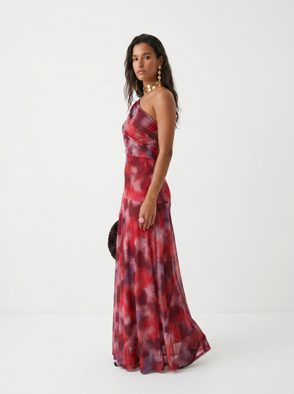 Thea | One Shoulder Print Maxi Dress