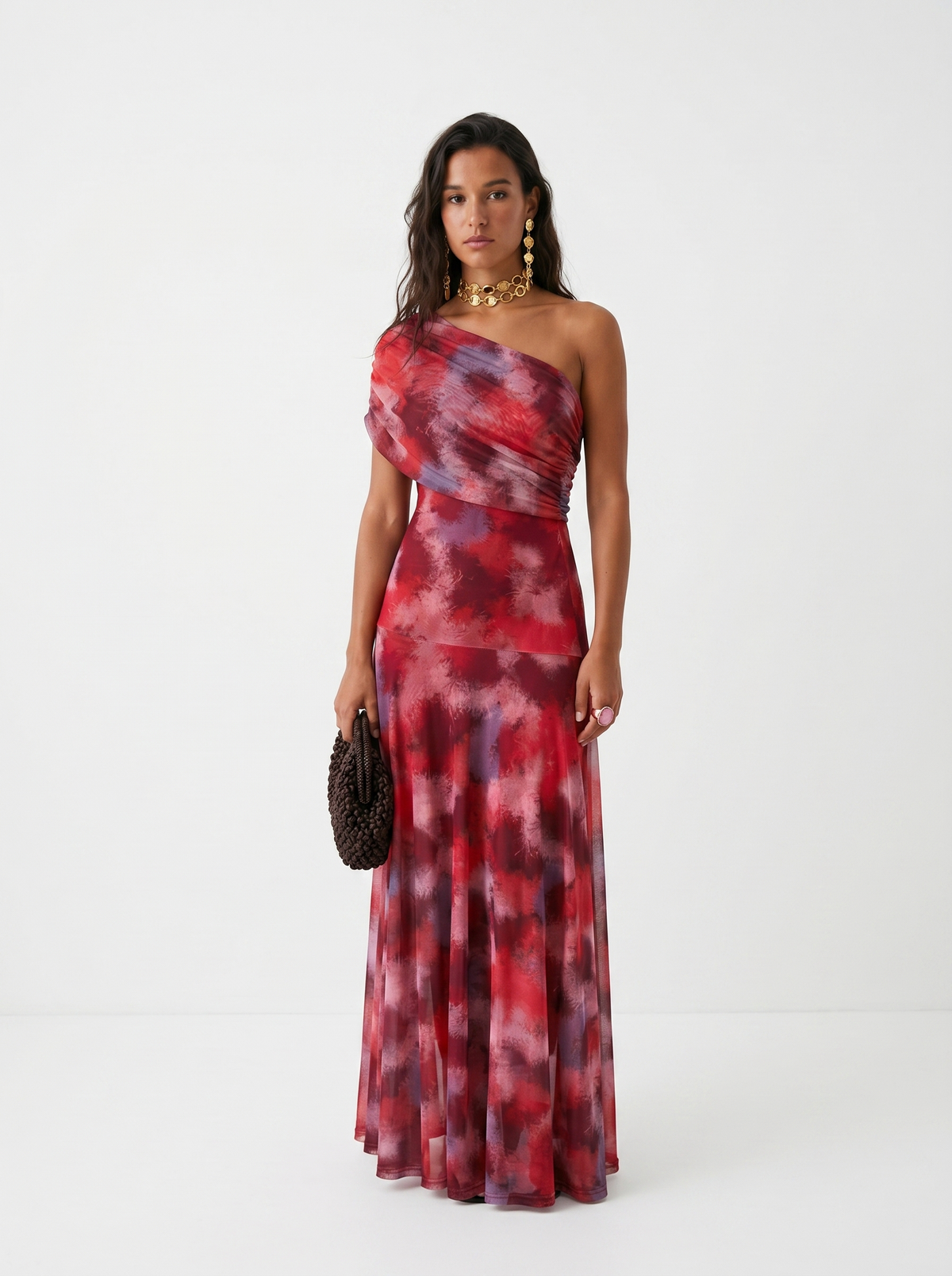 Thea | One Shoulder Print Maxi Dress