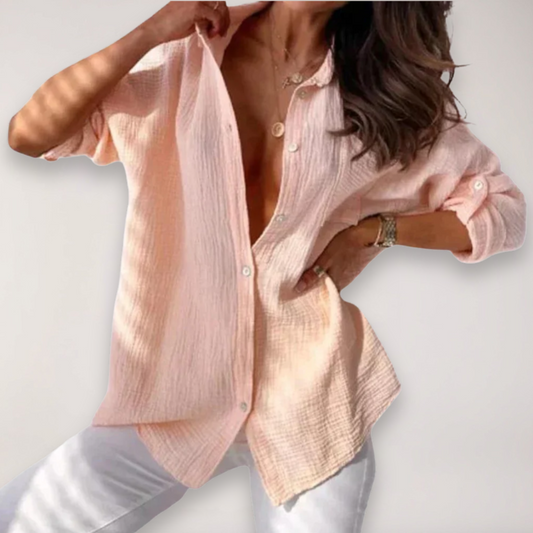 Hazel | Effortless Button-Up Shirt with Roll-Up Sleeves