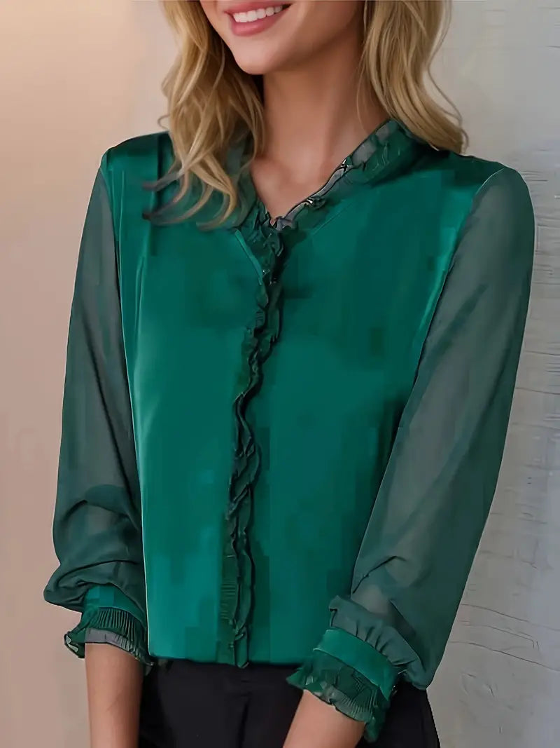 Isabella | Chic Ruffle Blouse with Flattering Sleeves