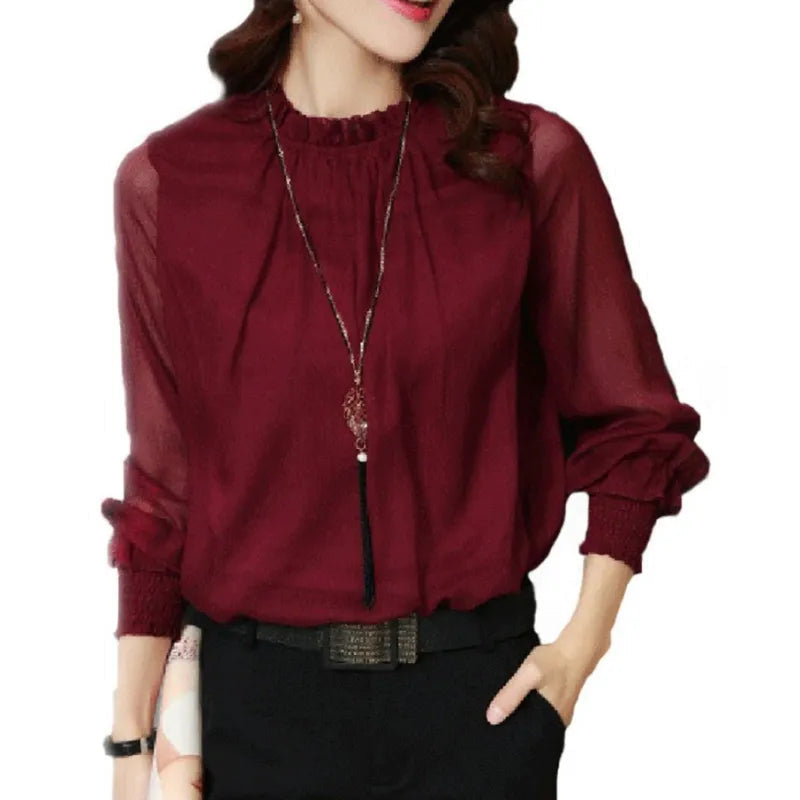 Isabella | Chic Ruffle Blouse with Flattering Sleeves