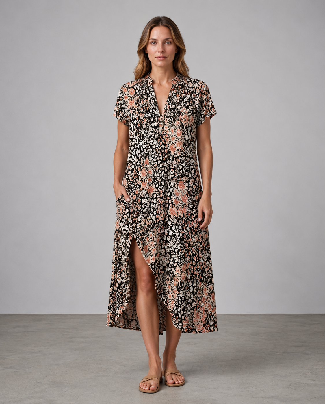 Mercer | Effortless floral midi dress for every occasion