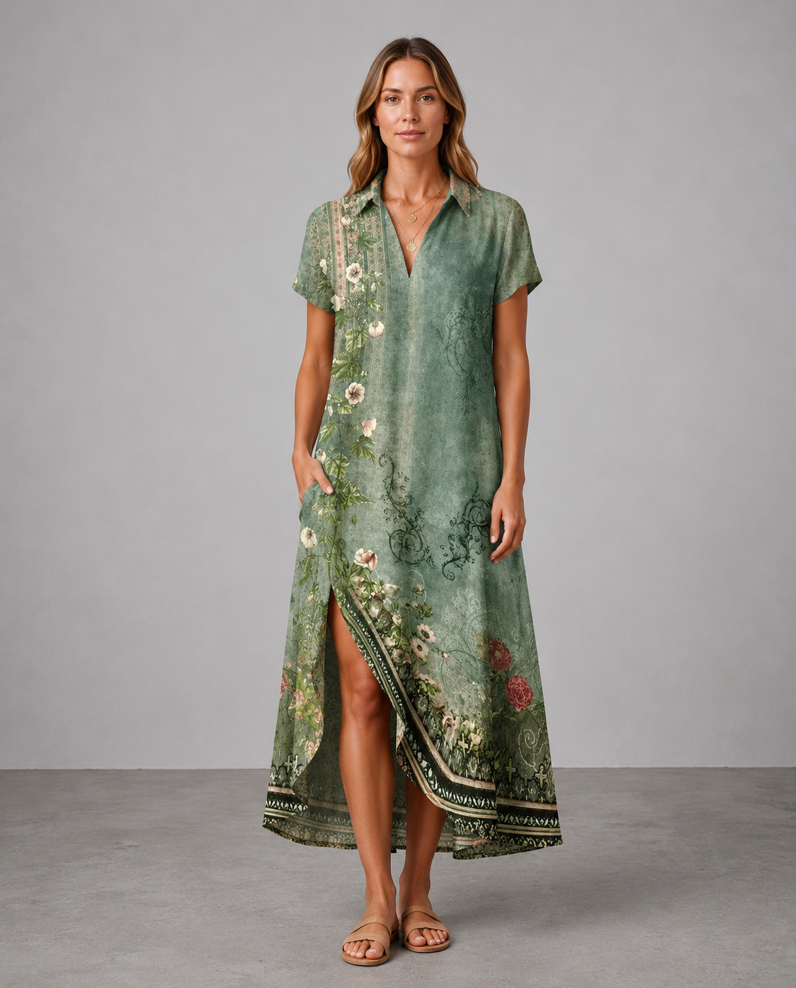 Mercer | Effortless floral midi dress for every occasion