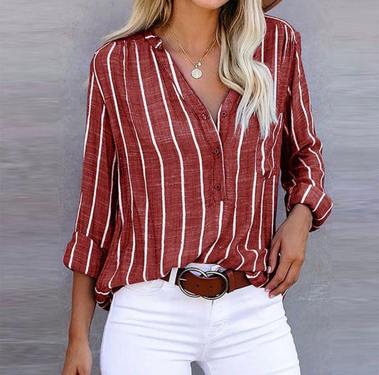 Mia | Breezy Striped Summer Blouse for Effortless Style