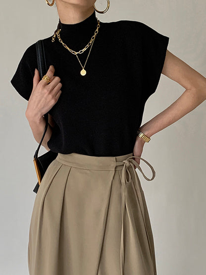 Michelle | Chic Mock Neck Top with Tailored Elegance
