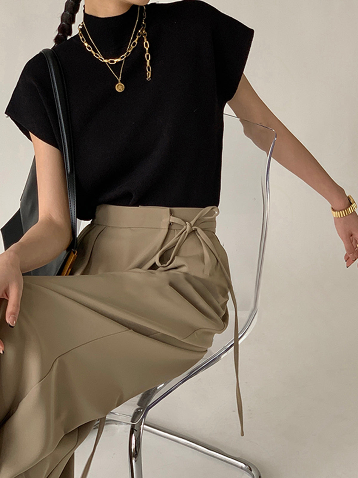 Michelle | Chic Mock Neck Top with Tailored Elegance