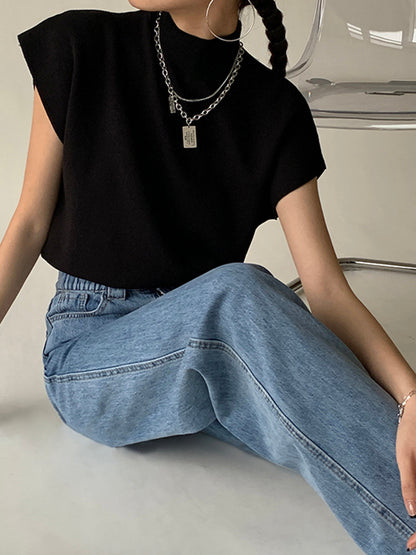 Michelle | Chic Mock Neck Top with Tailored Elegance