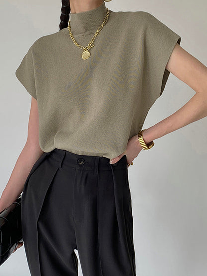 Michelle | Chic Mock Neck Top with Tailored Elegance