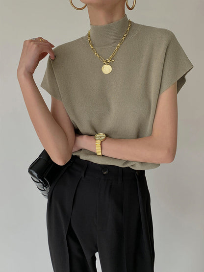 Michelle | Chic Mock Neck Top with Tailored Elegance