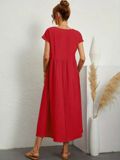 Gabrielle | Timeless flowy midi dress for effortless elegance