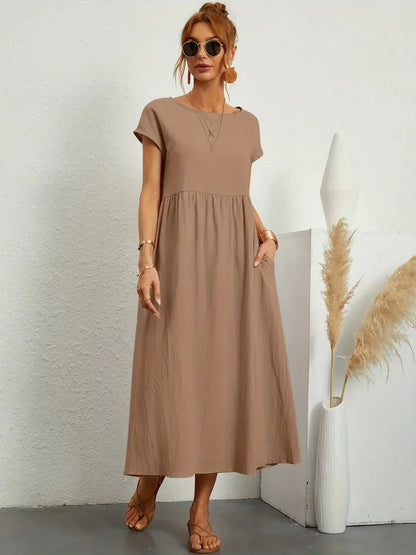 Gabrielle | Timeless flowy midi dress for effortless elegance