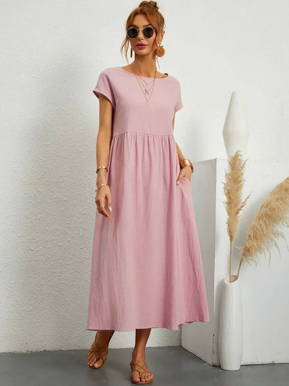 Gabrielle | Timeless flowy midi dress for effortless elegance