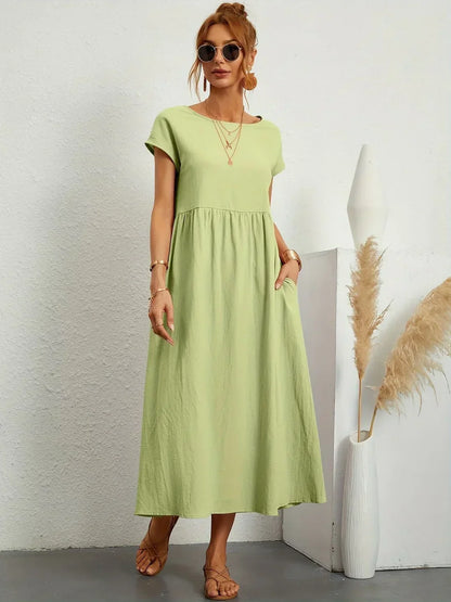 Gabrielle | Timeless flowy midi dress for effortless elegance