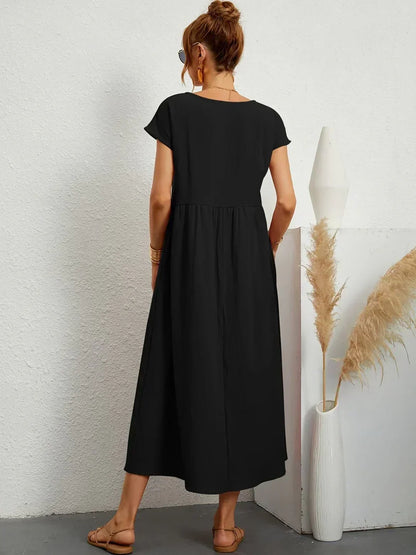 Nerys | Breathable White Midi Dress