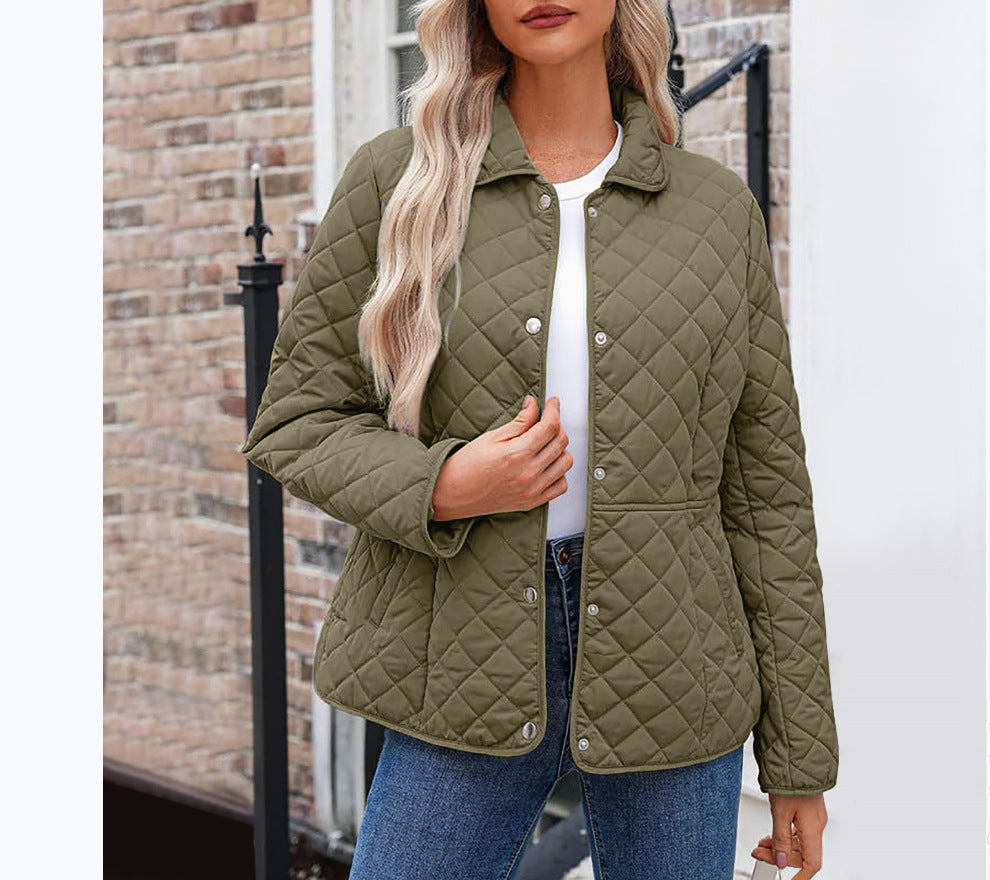 Angie | Chic Lapel Quilted Jacket