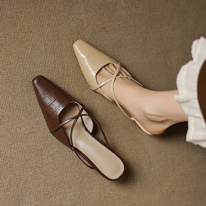 Mire Genuine Leather Mules