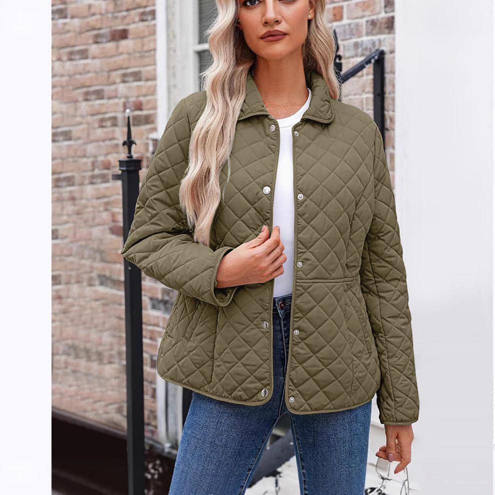 Angie | Chic Lapel Quilted Jacket