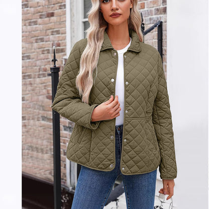Angie | Chic Lapel Quilted Jacket