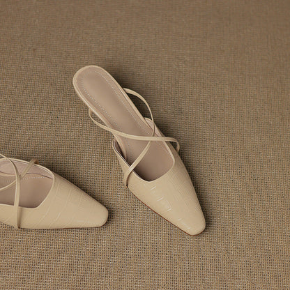 Mire Genuine Leather Mules
