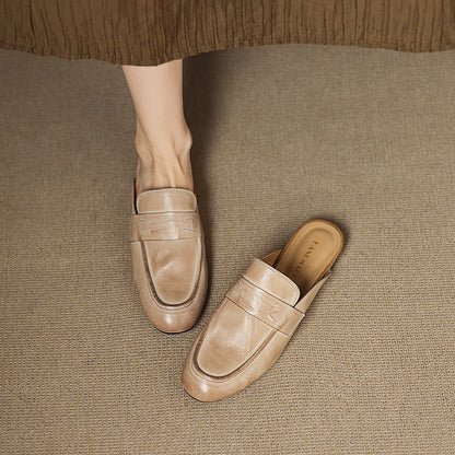 Serin Genuine Leather Mules