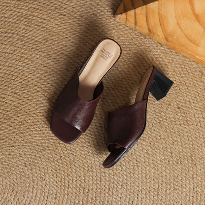 Avena Genuine Leather Mules