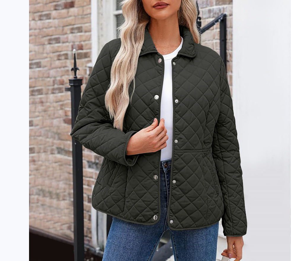 Angie | Chic Lapel Quilted Jacket