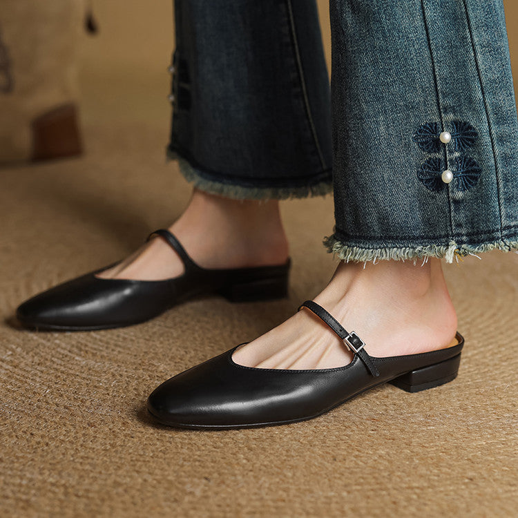 Marvyn Genuine Leather Mules