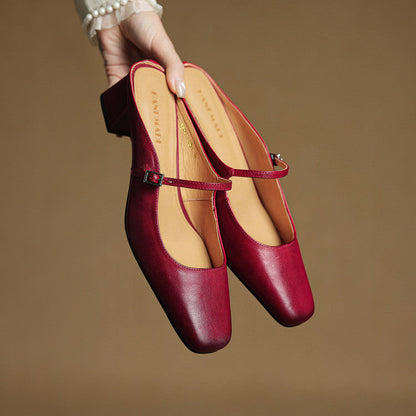 Esmer Genuine Leather Mules